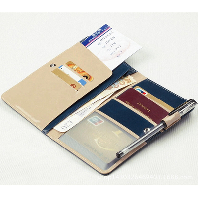 Long Bag Genuine Leather Organizer Wallet Passport Fashion PU Holder Style
