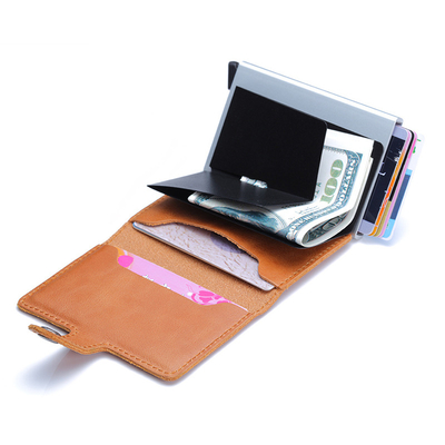 Premium Universal Slim Automatic Mini Quantity Wallet RFID Identification Mini Aluminum Wallet Customized Card Holder