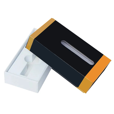 Recyclable Cart Cartridge Packaging 1Ml Drawer Rigid Paper Gift Box With Pull Silk Handle And EVA Foam Holder